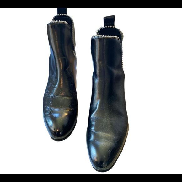 #300 ZARA black studded cut out ankle booties - Picture 2 of 6